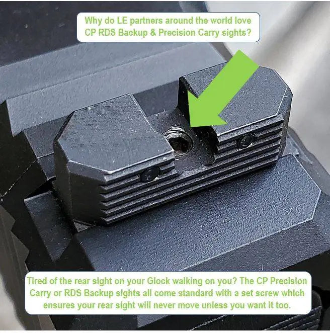 RDS BACK UP SIGHTS FOR DELTAPOINT PRO ON GLOCK MODELS
