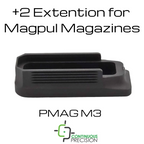 +2 MAGAZINE EXTENSIONS FOR MAGPUL P-MAG AR MAGAZINES