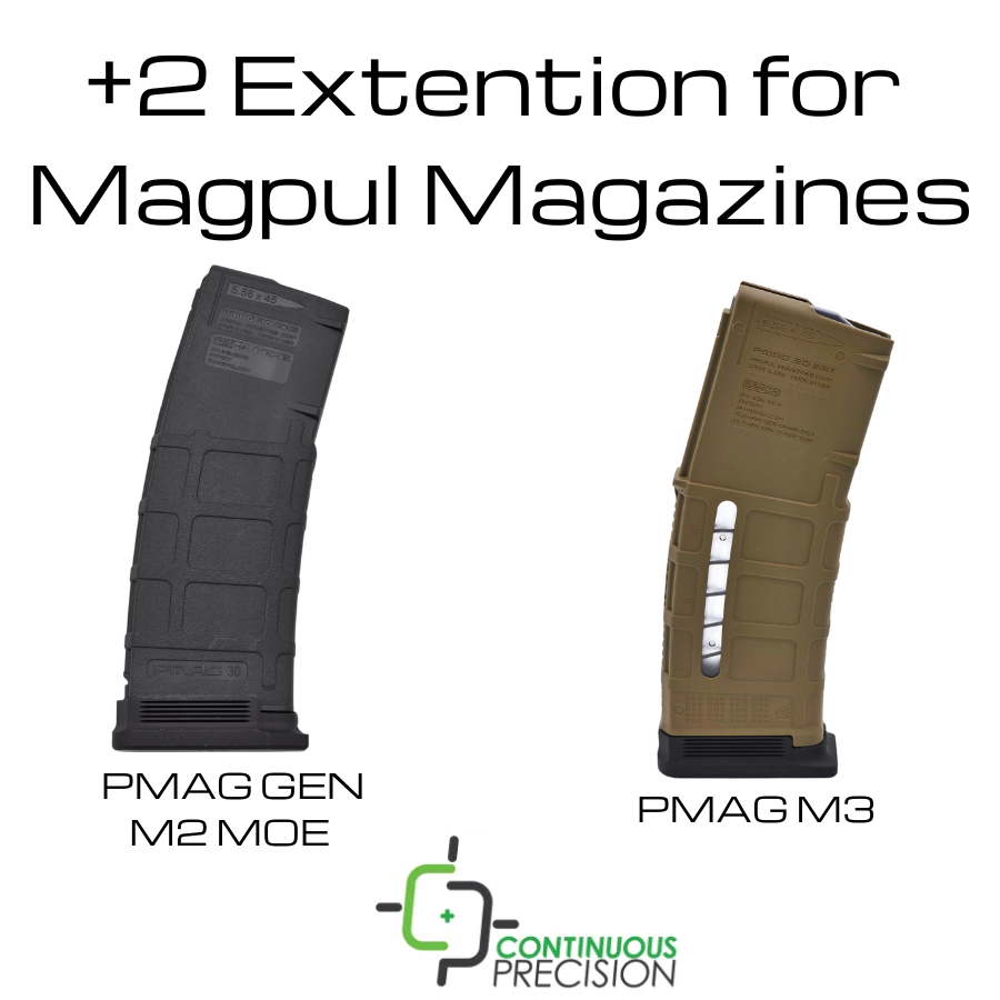 +2 MAGAZINE EXTENSIONS FOR MAGPUL P-MAG AR MAGAZINES