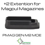 +2 MAGAZINE EXTENSIONS FOR MAGPUL P-MAG AR MAGAZINES